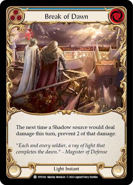 Break of Dawn (Blue) [DTD102] (Dusk Till Dawn)  Rainbow Foil | Good Games North
