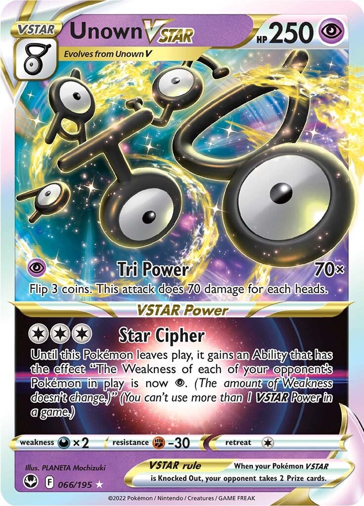 Unown VSTAR (066/195) [Sword & Shield: Silver Tempest] | Good Games North
