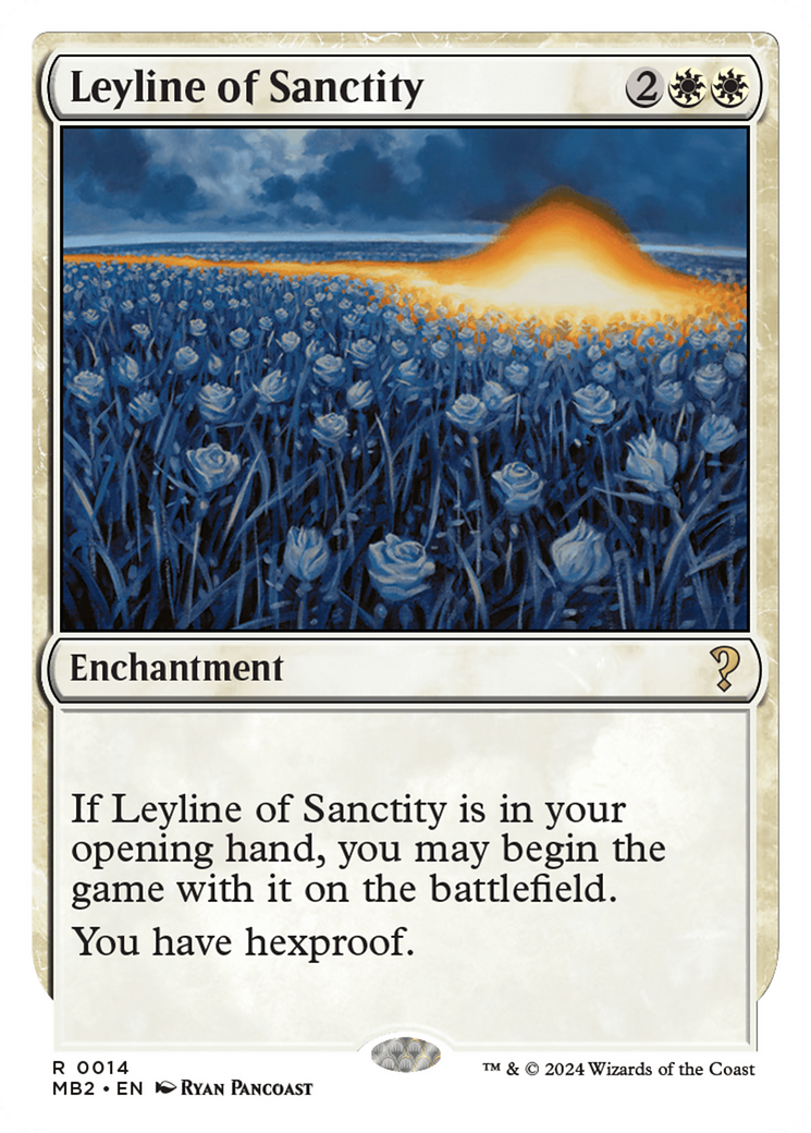 Leyline of Sanctity (White Border) [Mystery Booster 2] | Good Games North