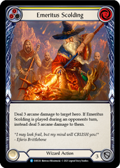 Emeritus Scolding (Yellow) [EVR126] (Everfest)  1st Edition Rainbow Foil | Good Games North