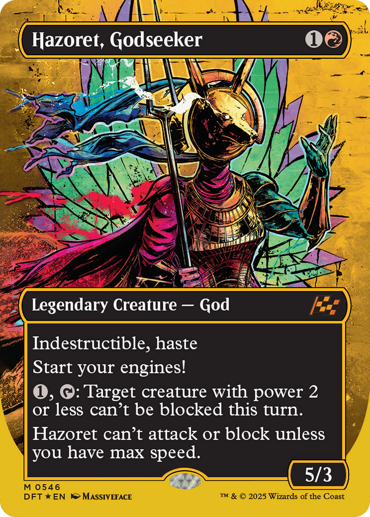 Hazoret, Godseeker (Borderless) (First-Place Foil) [Aetherdrift] | Good Games North
