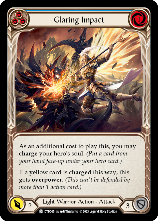 Glaring Impact (Blue) [DTD065] (Dusk Till Dawn)  Rainbow Foil | Good Games North