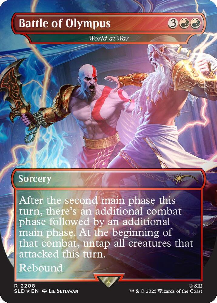 Battle of Olympus World at War Rainbow Foil 2208 (Secret Lair Drop Series)  - Foil | Good Games North
