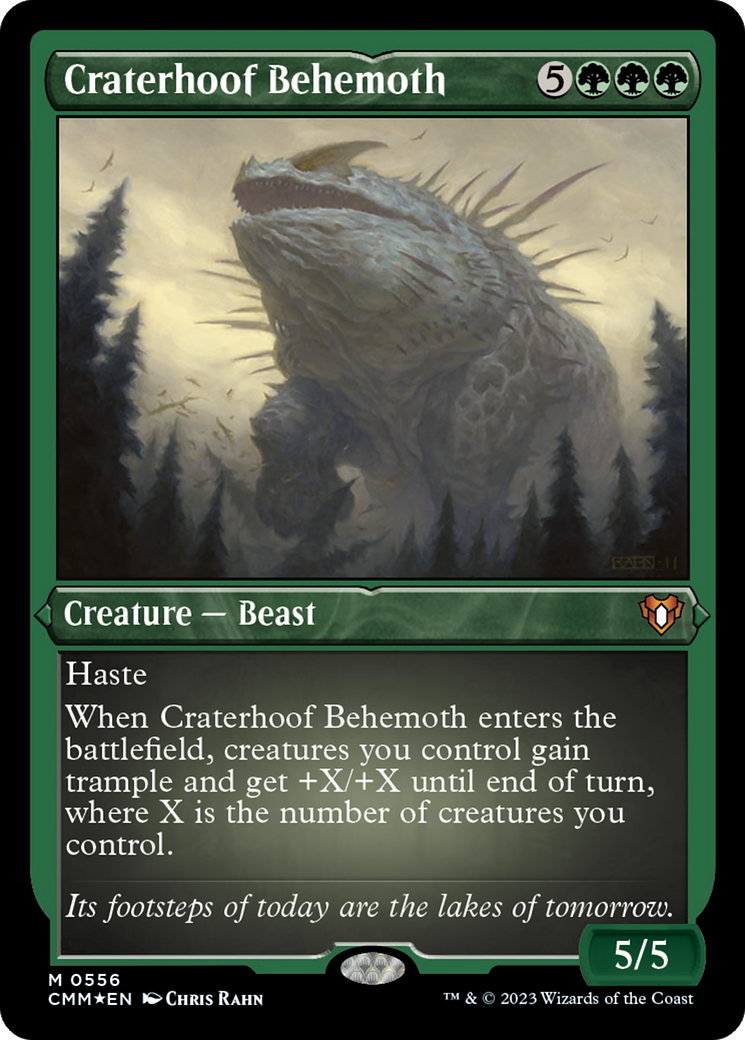 Craterhoof Behemoth (Foil Etched) [Commander Masters] | Good Games North