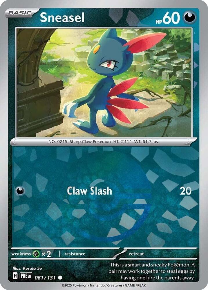 Sneasel (061/131) (Poke Ball Pattern) [Scarlet & Violet: Prismatic Evolutions] | Good Games North