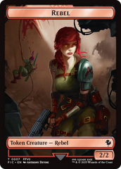 Soldier // Rebel Double-Sided Token (Surge Foil) [FINAL FANTASY Commander Tokens] | Good Games North