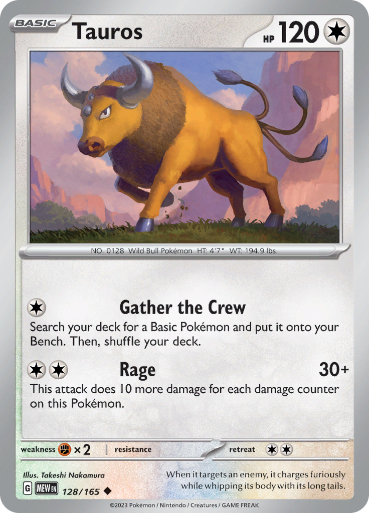 Tauros (128/165) [Scarlet & Violet 151] | Good Games North