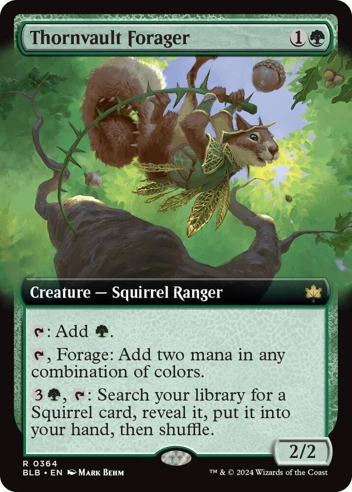 Thornvault Forager 364/281 (Bloomburrow)  - Extended Art | Good Games North