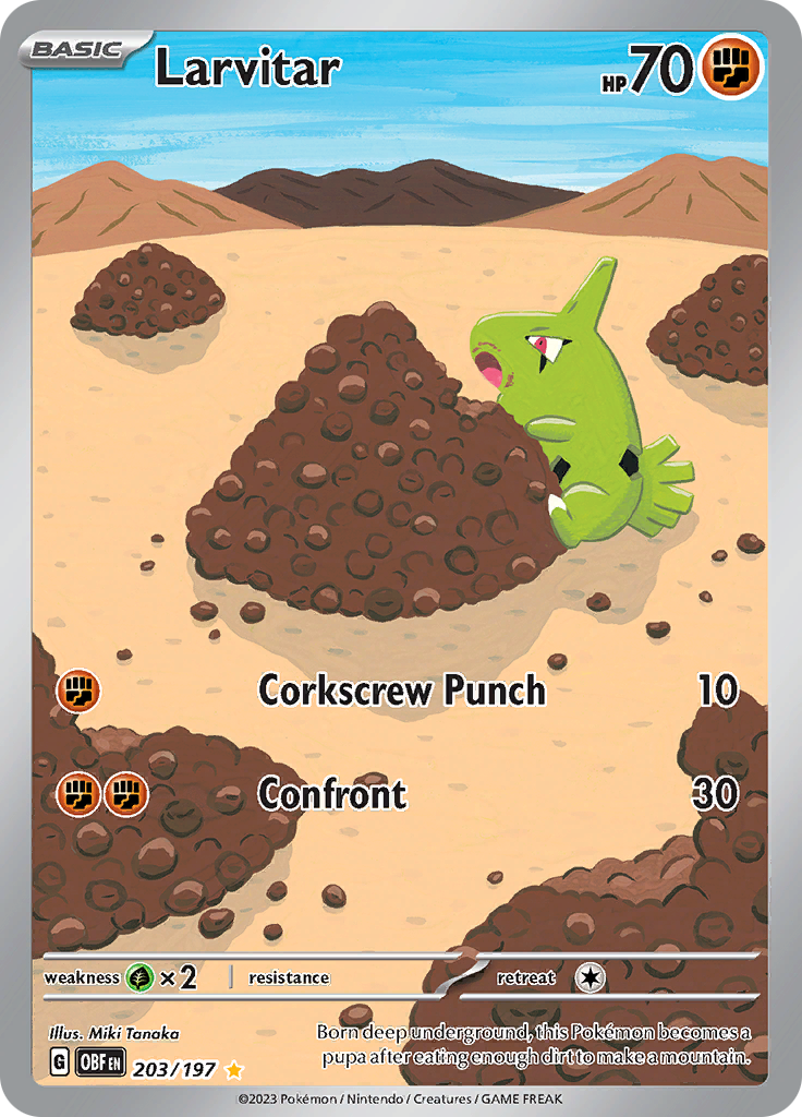 Larvitar (203/197) [Scarlet & Violet: Obsidian Flames] | Good Games North