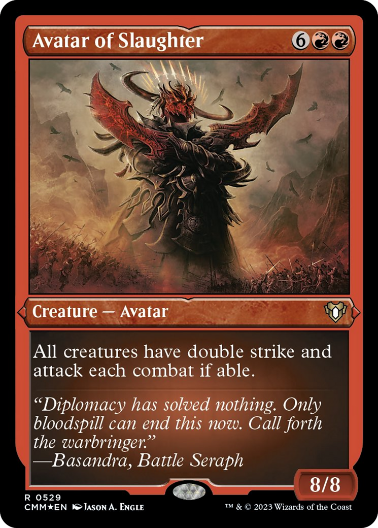 Avatar of Slaughter (Foil Etched) [Commander Masters] | Good Games North