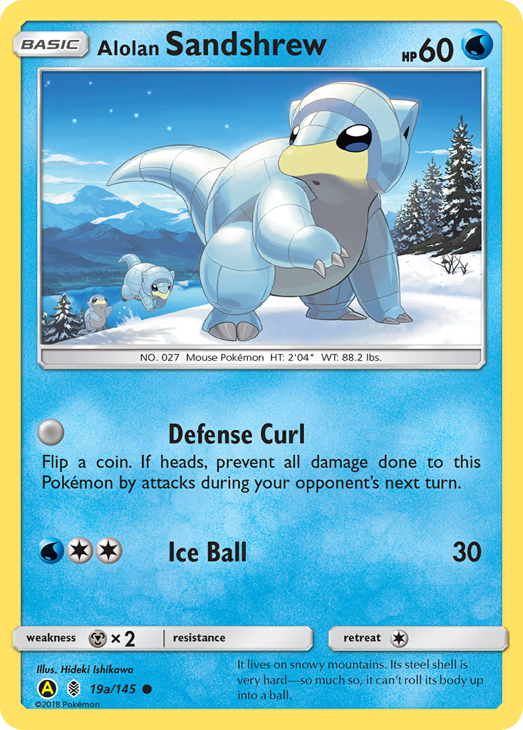 Alolan Sandshrew (19a/145) [Alternate Art Promos] | Good Games North