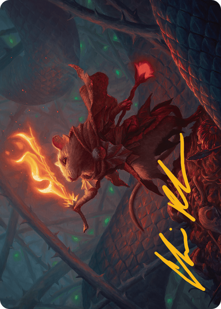 Emberheart Challenger Art Card (Gold-Stamped Signature) [Bloomburrow Art Series] | Good Games North