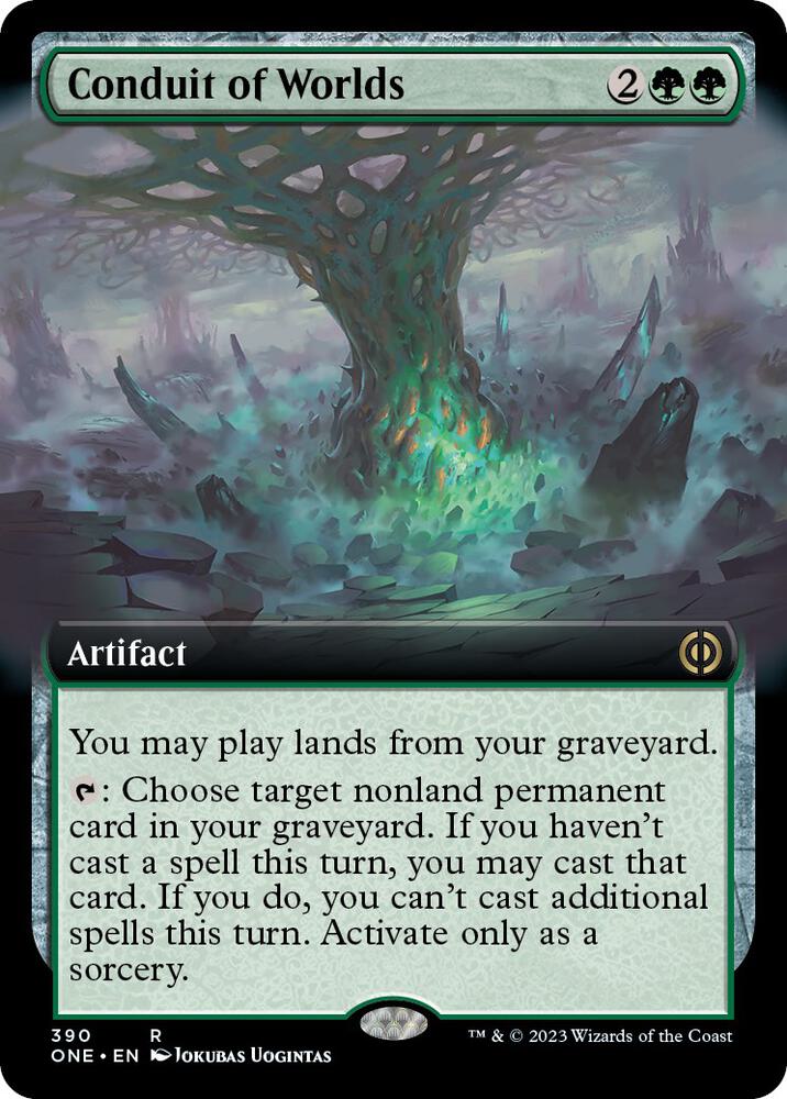 Conduit of Worlds Extended Art (Phyrexia: All Will Be One)  - Foil | Good Games North