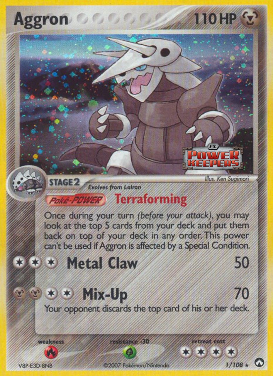 Aggron (1/108) (Stamped) [EX: Power Keepers] | Good Games North