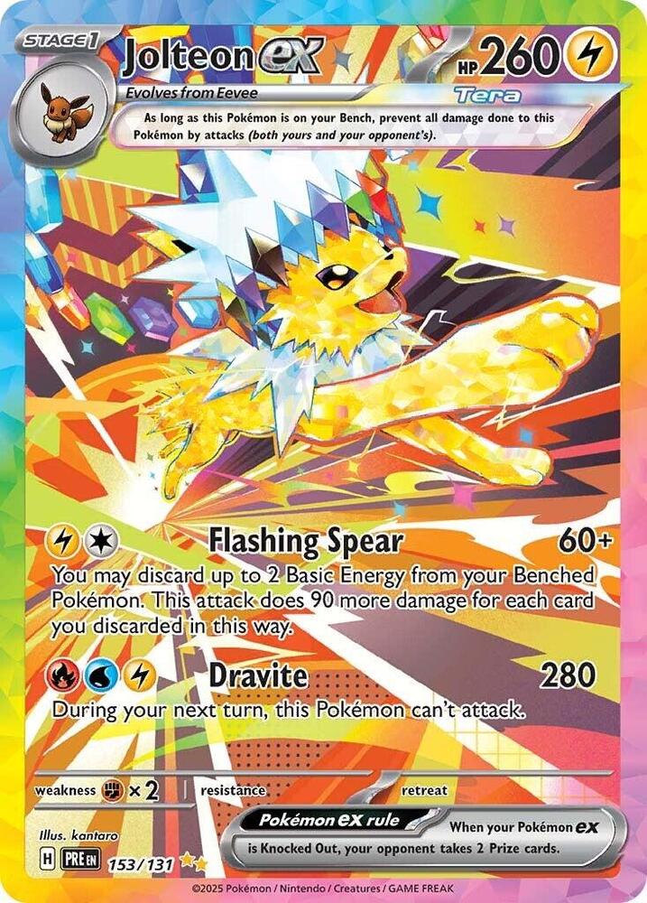 Jolteon ex (153/131) [Scarlet & Violet: Prismatic Evolutions] | Good Games North