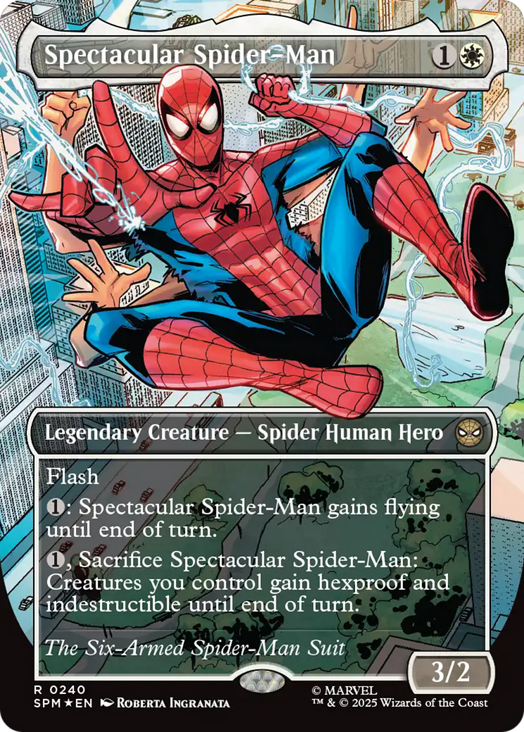 Spectacular Spider-Man (0240) (Borderless) (Textured Foil) [Marvel's Spider-Man] | Good Games North
