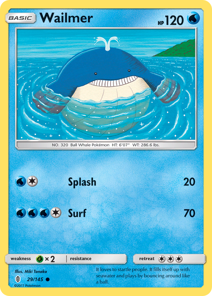Wailmer (29/145) [Sun & Moon: Guardians Rising] | Good Games North