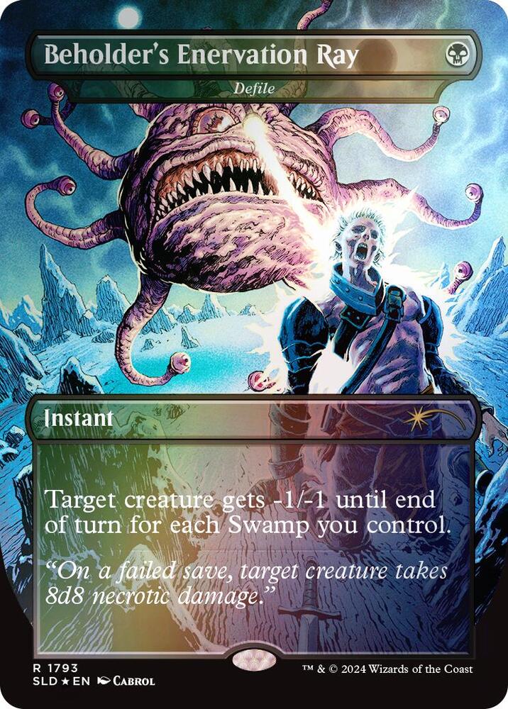 Beholders Enervation Ray Defile Rainbow Foil (Secret Lair Drop Series)  - Foil | Good Games North