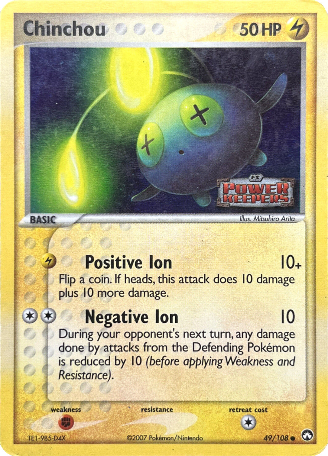 Chinchou (49/108) (Stamped) [EX: Power Keepers] | Good Games North