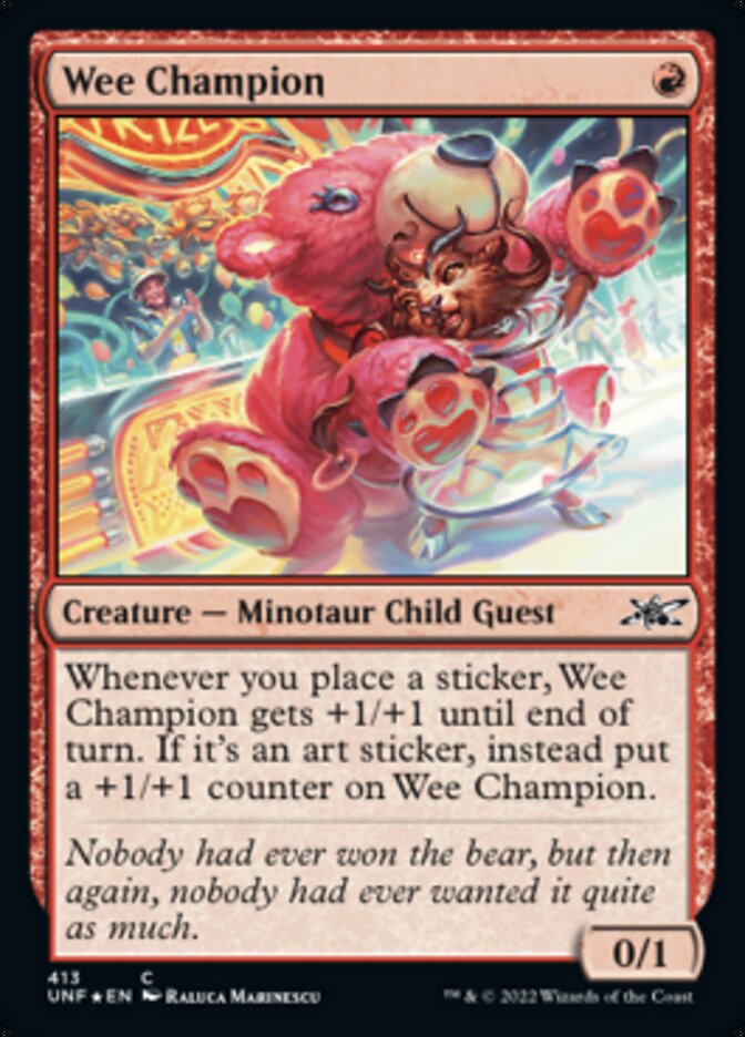 Wee Champion (Galaxy Foil) [Unfinity] | Good Games North