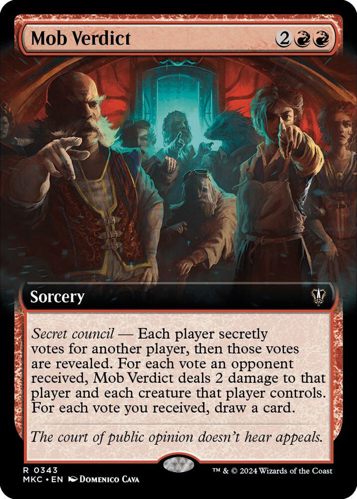 Mob Verdict Extended Art (Commander: Murders at Karlov Manor)  | Good Games North