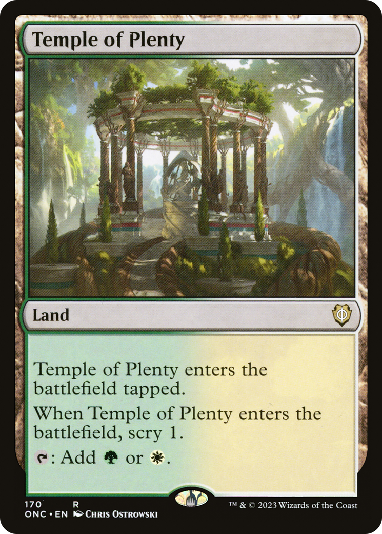 Temple of Plenty [Phyrexia: All Will Be One Commander] | Good Games North