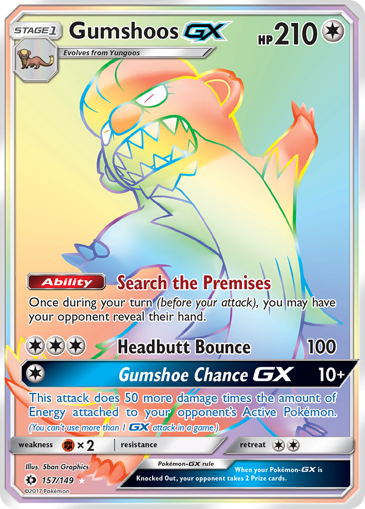 Gumshoos GX (157/149) [Sun & Moon: Base Set] | Good Games North