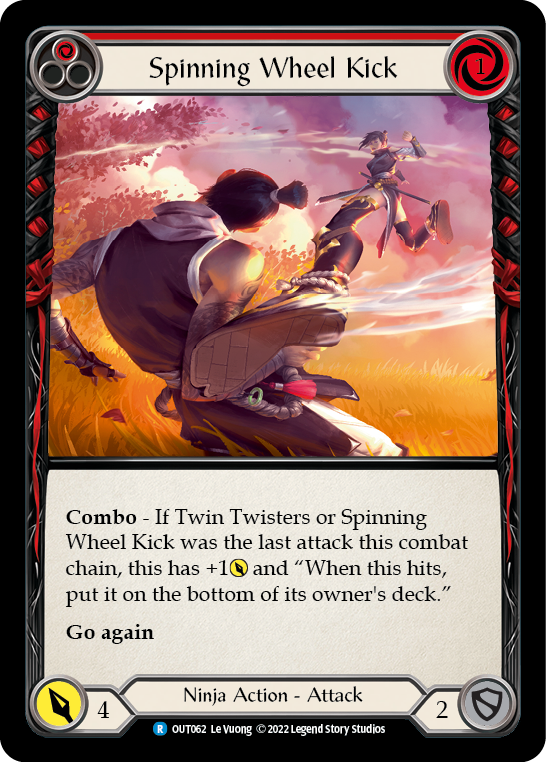 Spinning Wheel Kick (Red) [OUT062] (Outsiders)  Rainbow Foil | Good Games North