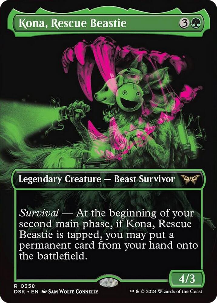 Kona, Rescue Beastie 358/286 (Duskmourn: House of Horror)  - Borderless Foil | Good Games North