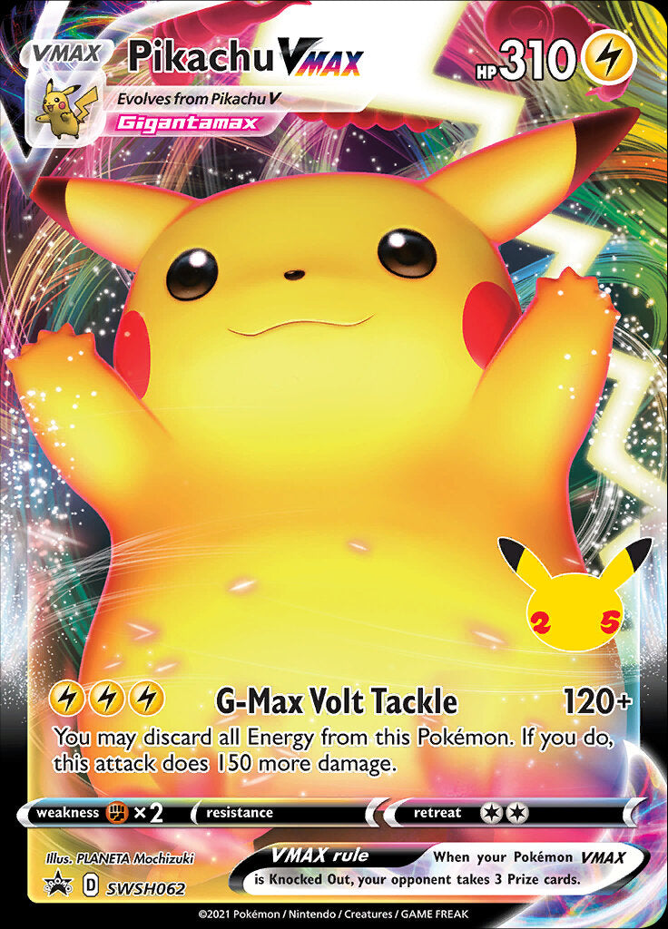 Pikachu VMAX (SWSH062) (Celebrations) [Sword & Shield: Black Star Promos] | Good Games North