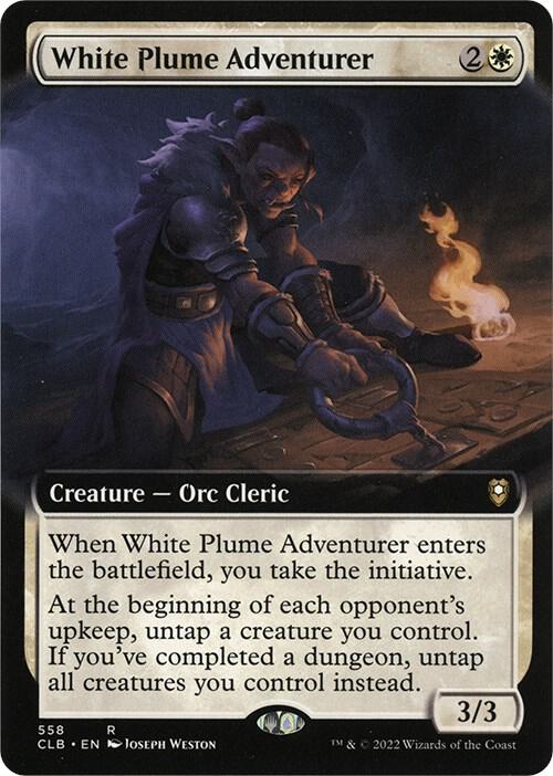 White Plume Adventurer Extended Art (Commander Legends: Battle for Baldur's Gate)  | Good Games North