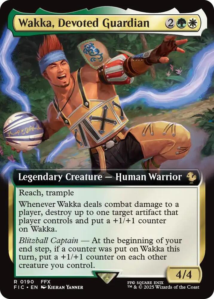 Wakka Devoted Guardian Extended Art (Commander: FINAL FANTASY)  - Foil | Good Games North