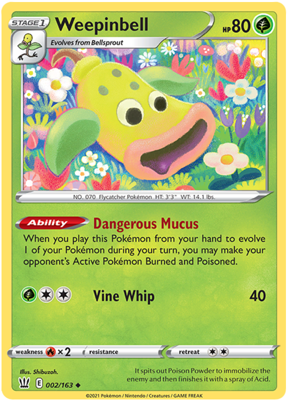 Weepinbell (002/163) [Sword & Shield: Battle Styles] | Good Games North