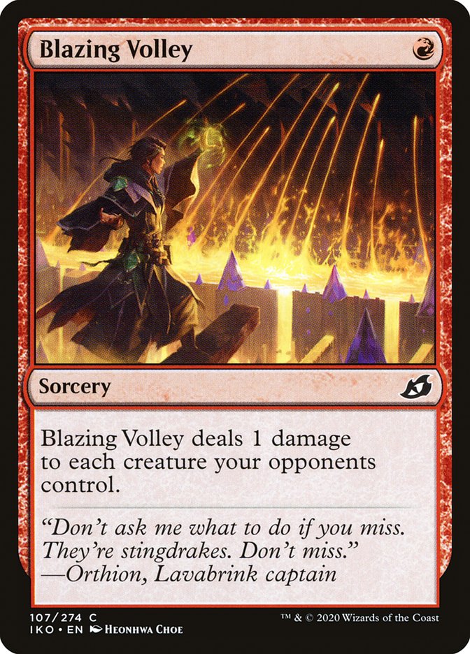 Blazing Volley 107/274 (Ikoria: Lair of Behemoths)  | Good Games North