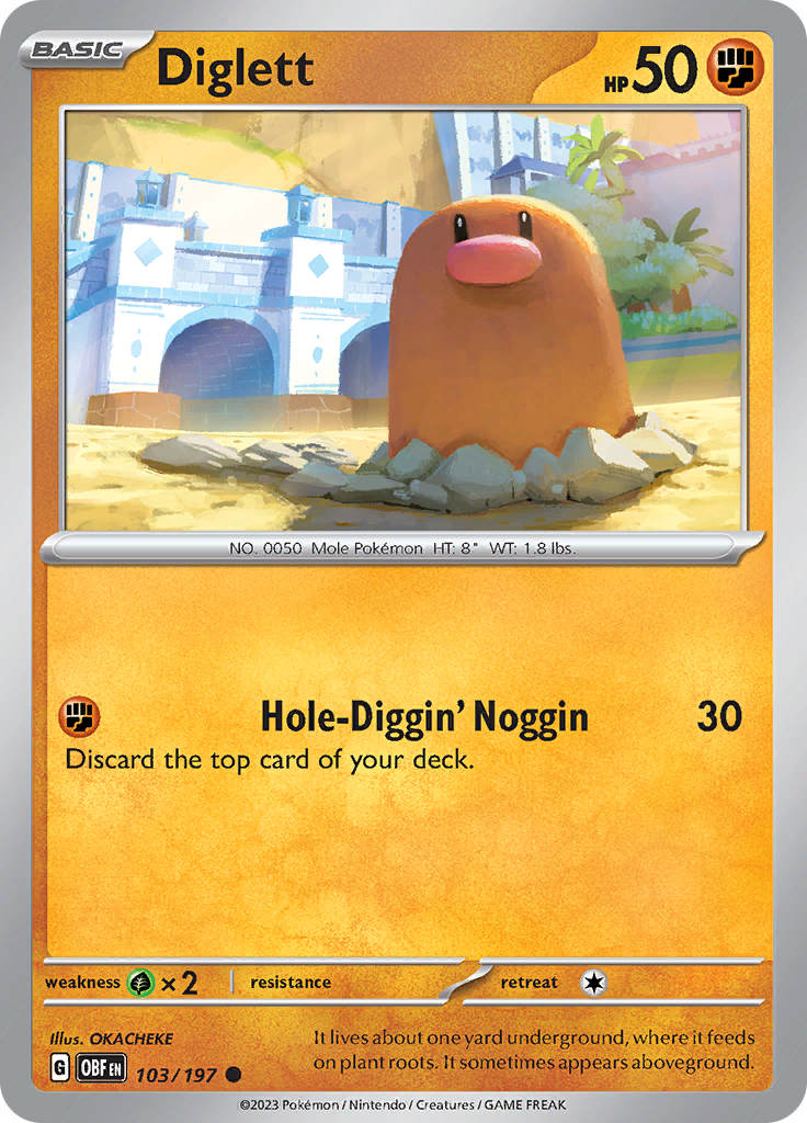 Diglett (103/197) [Scarlet & Violet: Obsidian Flames] | Good Games North
