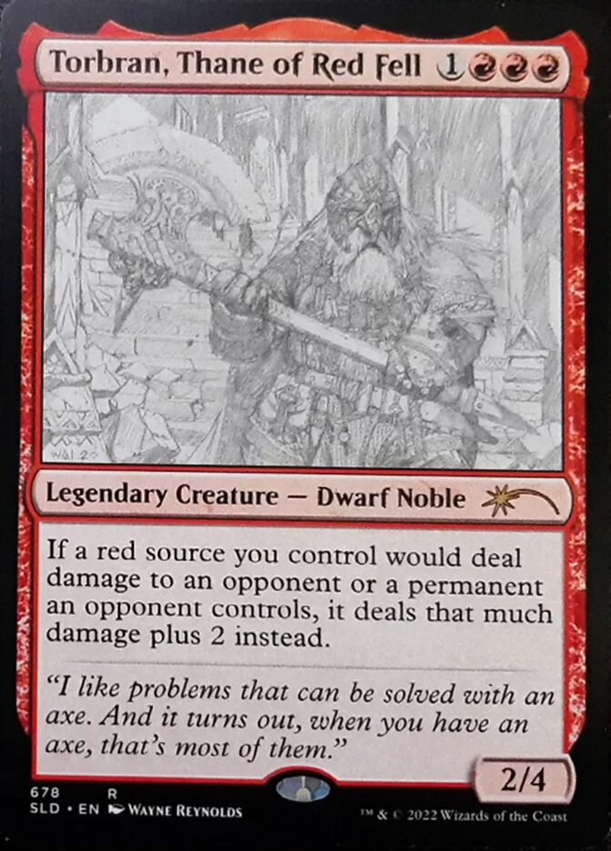 Torbran, Thane of Red Fell (Sketch) [Secret Lair Drop Promos] | Good Games North