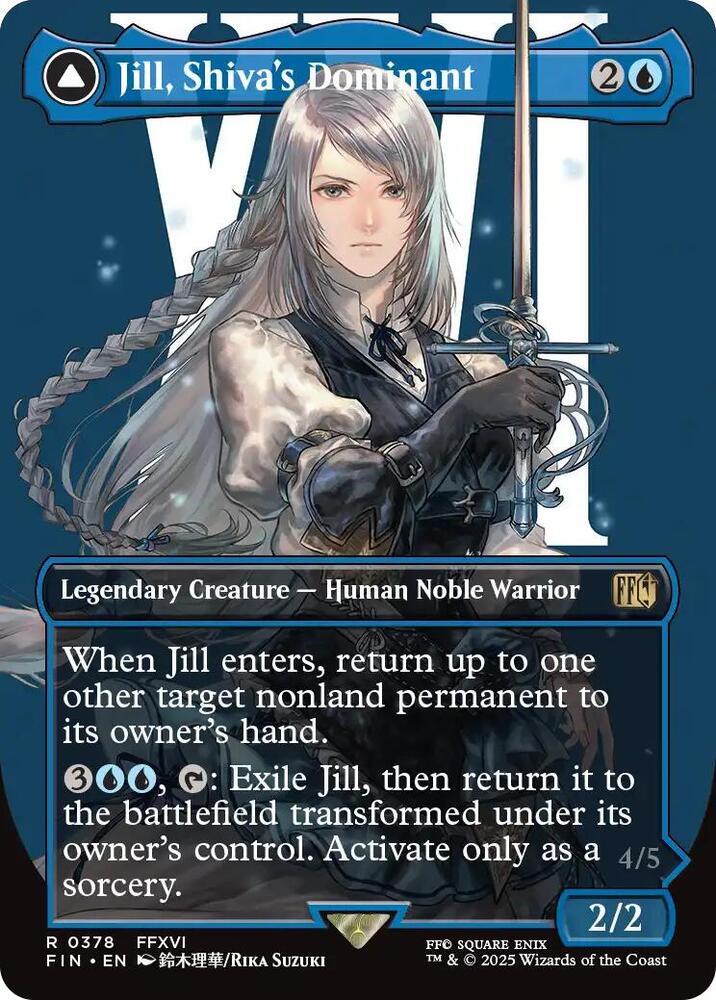 Jill, Shiva's Dominant // Shiva, Warden of Ice 378 (FINAL FANTASY)  - Borderless | Good Games North