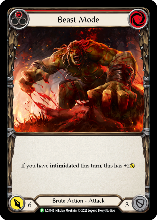 Beast Mode (Red) [LGS146] (Promo)  Rainbow Foil | Good Games North