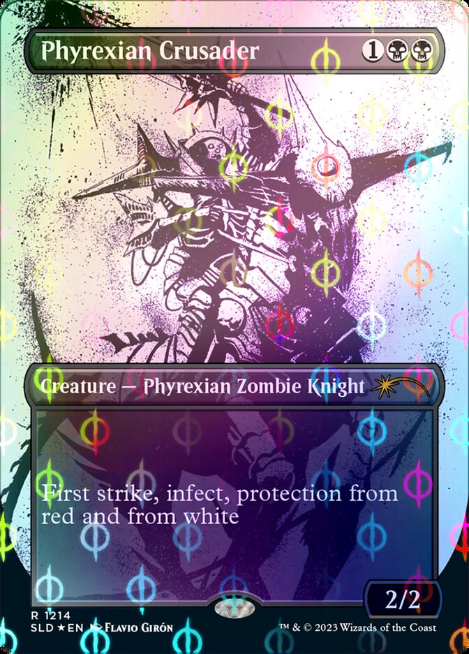 Phyrexian Crusader (Borderless Ichor Step-and-Compleat Foil) [Secret Lair Drop Series] | Good Games North