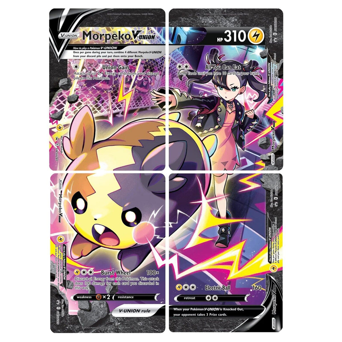 Morpeko V-Union (SWSH287-290) (Set of 4) [Sword & Shield: Black Star Promos] | Good Games North