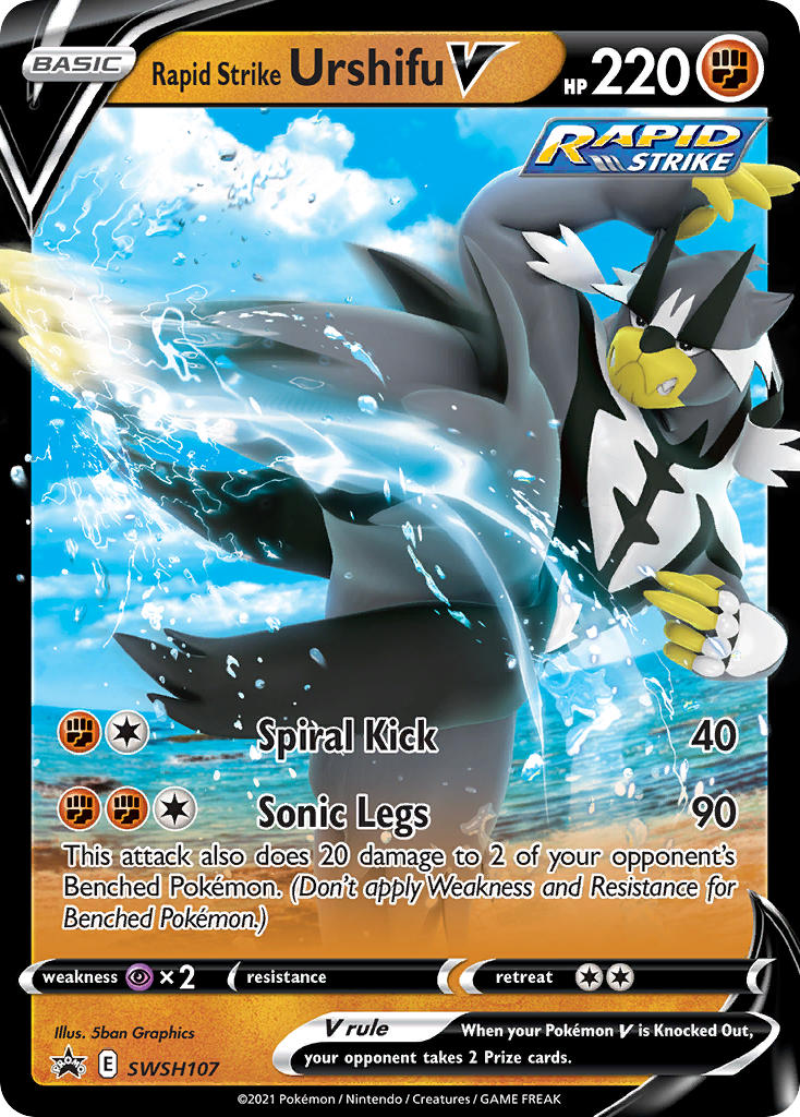 Rapid Strike Urshifu V (SWSH107) (Jumbo Card) [Sword & Shield: Black Star Promos] | Good Games North