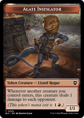 Agate Instigator // Rabbit Double-Sided Token [Bloomburrow Commander Tokens] | Good Games North