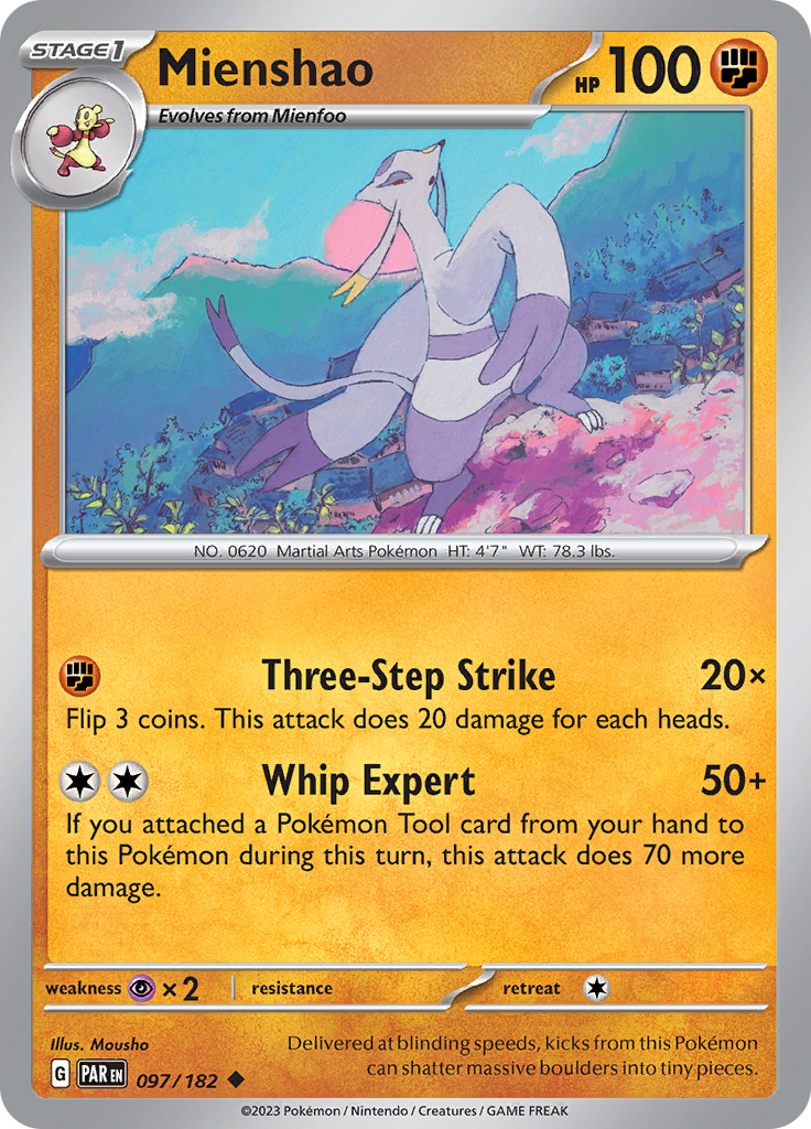 Mienshao (097/182) [Scarlet & Violet: Paradox Rift] | Good Games North