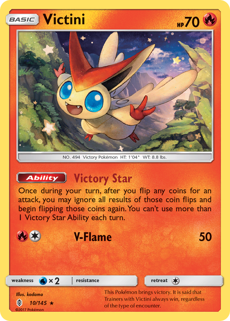 Victini (10/145) [Sun & Moon: Guardians Rising] | Good Games North