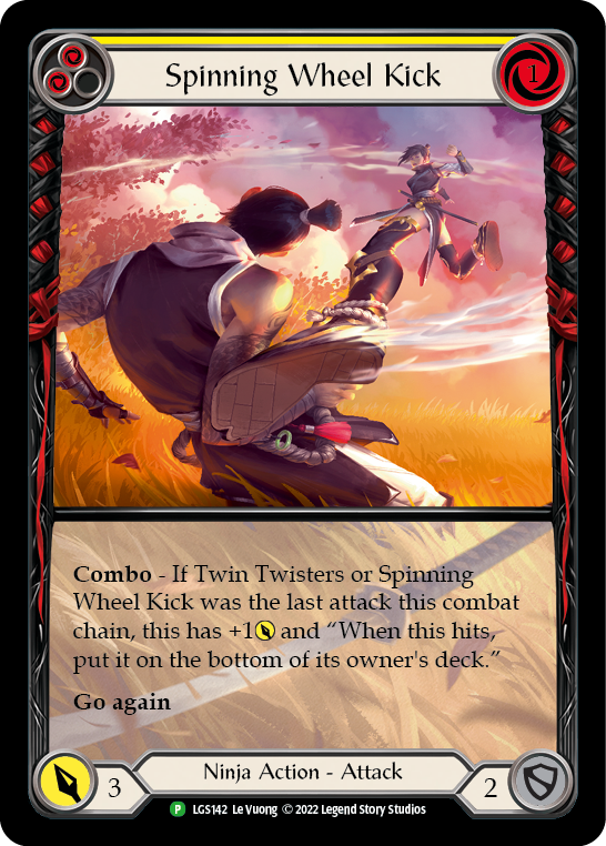 Spinning Wheel Kick (Yellow) [LGS142] (Promo)  Rainbow Foil | Good Games North