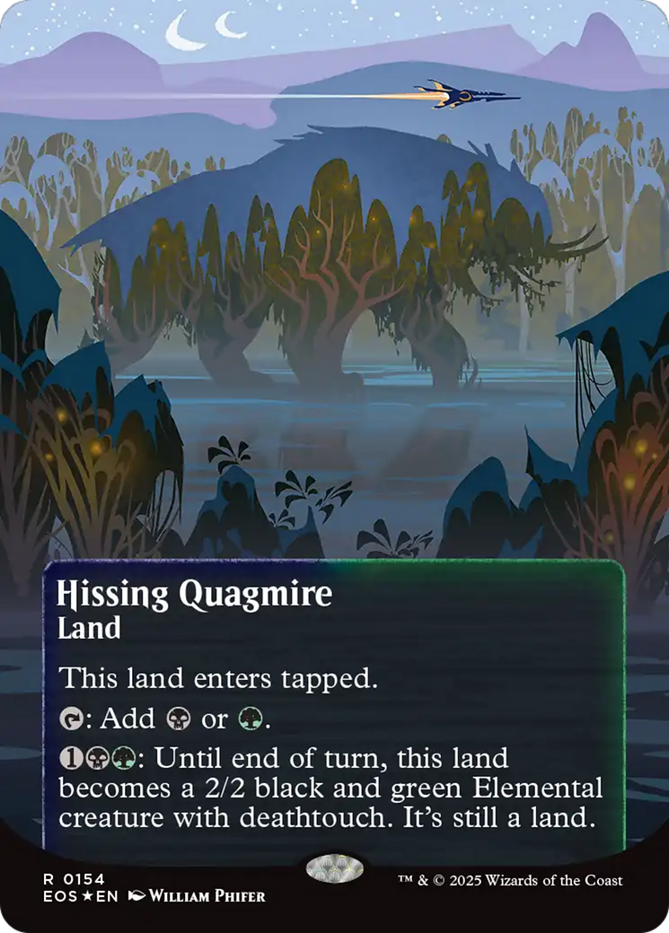Hissing Quagmire (0154) (Borderless) (Galaxy Foil) [Edge of Eternities: Stellar Sights] | Good Games North