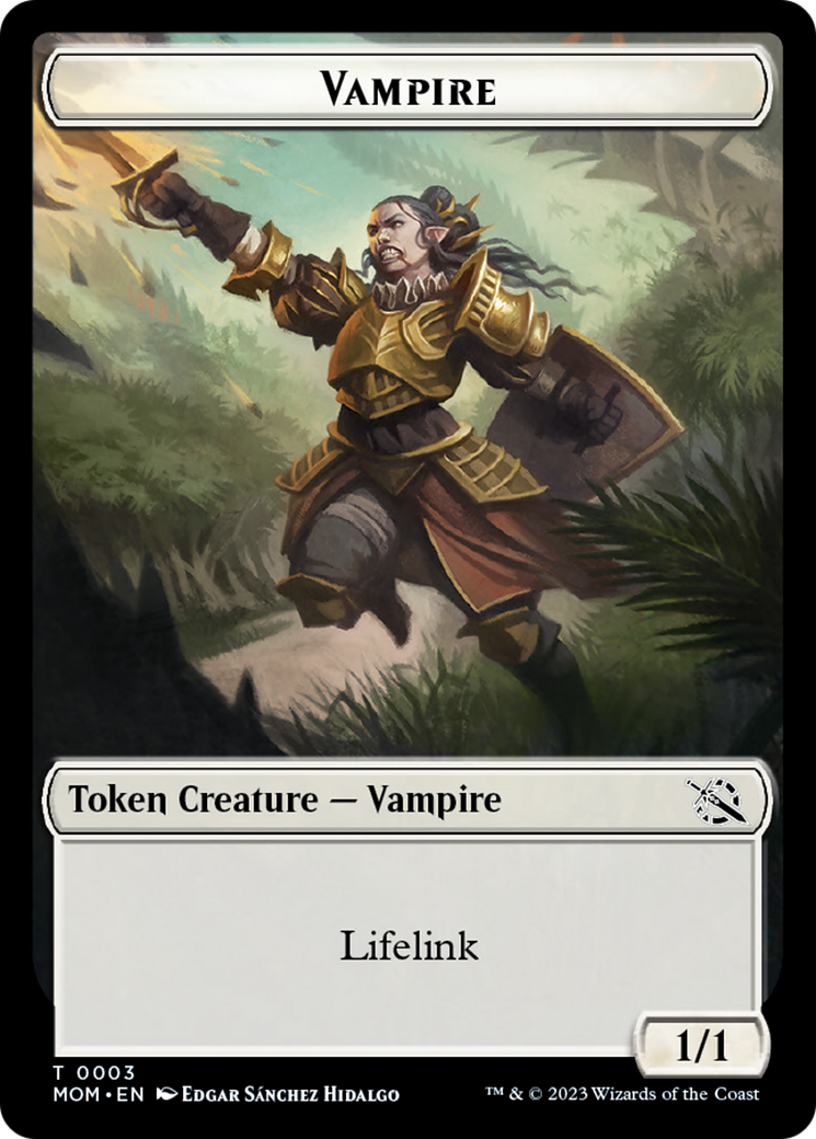 Warrior // Vampire Double-Sided Token [March of the Machine Tokens] | Good Games North