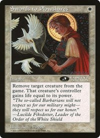 Swords to Plowshares (Oversized) [Oversize Cards] | Good Games North