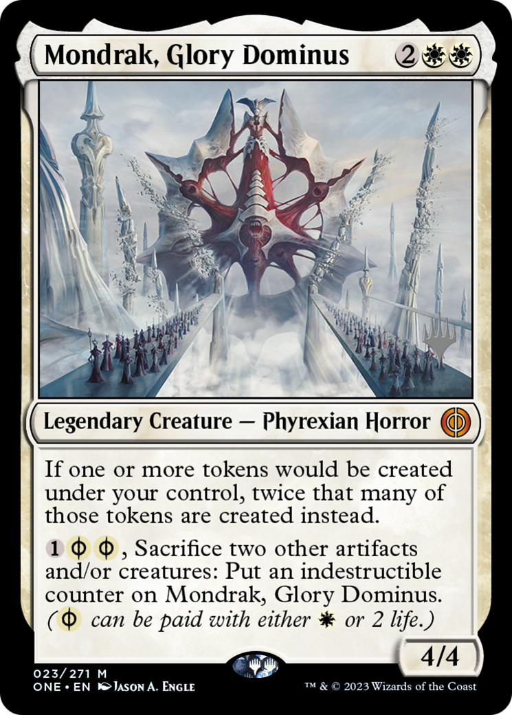 Mondrak, Glory Dominus (Promo Pack) [Phyrexia: All Will Be One Promos] | Good Games North