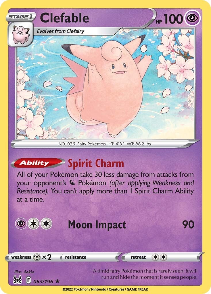 Clefable (063/196) [Sword & Shield: Lost Origin] | Good Games North